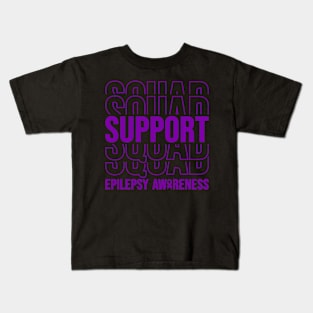 Epilepsy Awareness Epilepsy Support Squad Kids T-Shirt